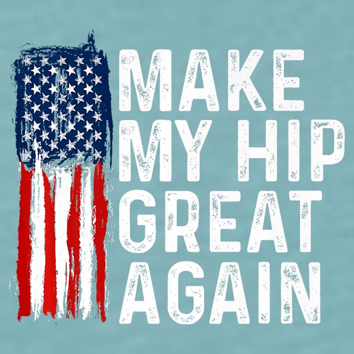 Funny Make My Hip Great Again Broken Hip Surgery Recovery Sueded Cloud Jersey T-Shirt