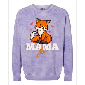 Foxes Mama Mom Gift Colorblast Crewneck Sweatshirt