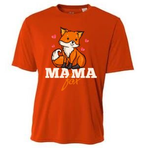 Foxes Mama Mom Gift Cooling Performance Crew T-Shirt