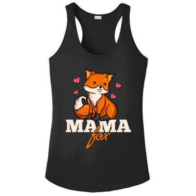 Foxes Mama Mom Gift Ladies PosiCharge Competitor Racerback Tank