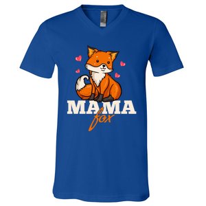 Foxes Mama Mom Gift V-Neck T-Shirt