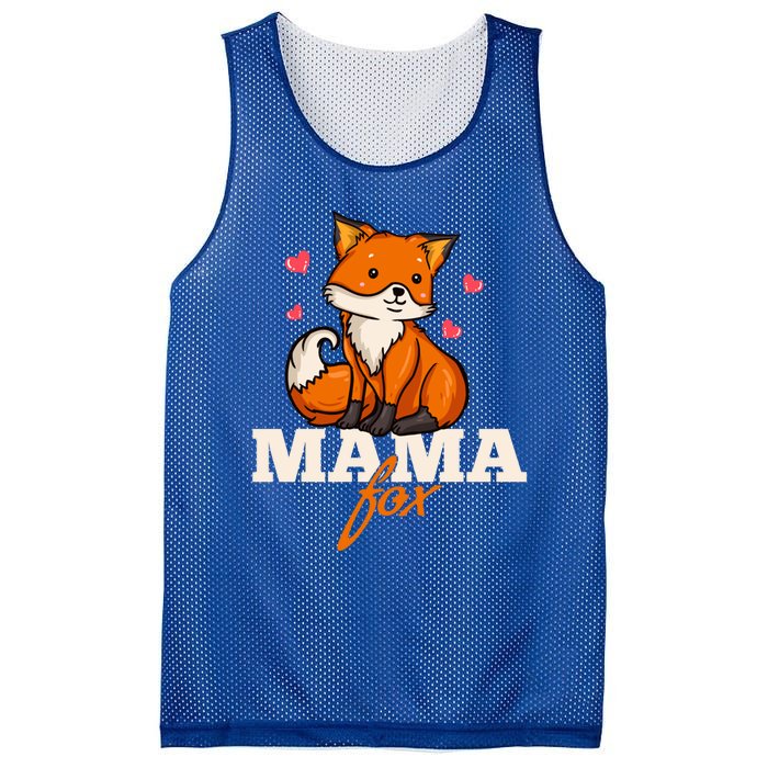 Foxes Mama Mom Gift Mesh Reversible Basketball Jersey Tank