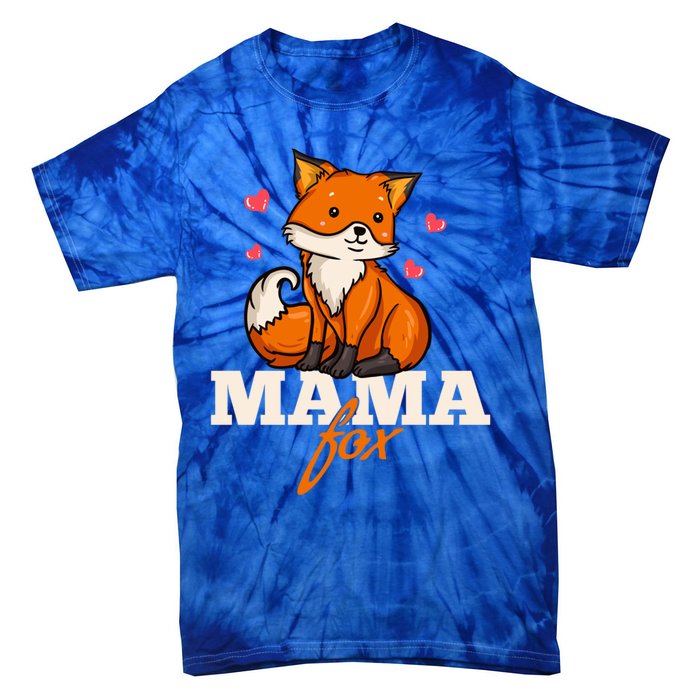 Foxes Mama Mom Gift Tie-Dye T-Shirt