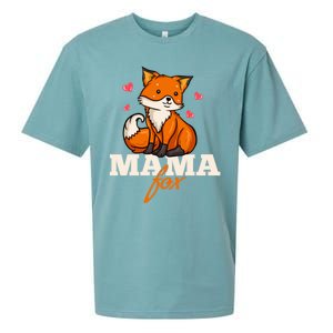 Foxes Mama Mom Gift Sueded Cloud Jersey T-Shirt