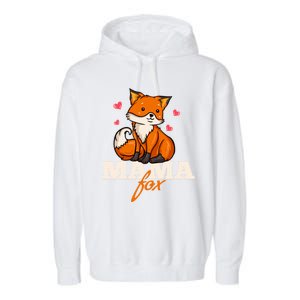 Foxes Mama Mom Gift Garment-Dyed Fleece Hoodie