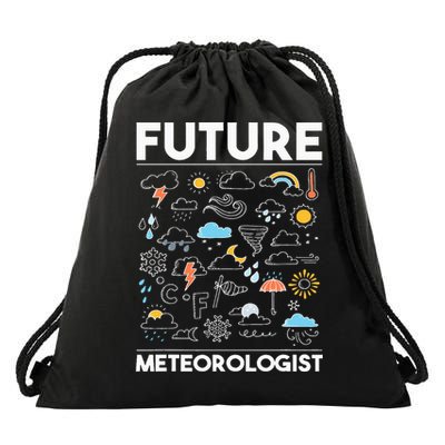 Future Meteorologist  Meteorology Weather Forecast Clouds Drawstring Bag
