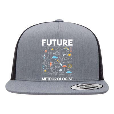 Future Meteorologist  Meteorology Weather Forecast Clouds Flat Bill Trucker Hat