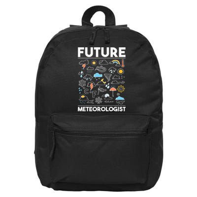 Future Meteorologist  Meteorology Weather Forecast Clouds 16 in Basic Backpack