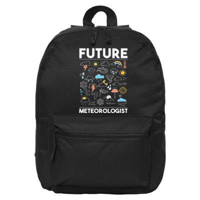 Future Meteorologist  Meteorology Weather Forecast Clouds 16 in Basic Backpack