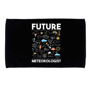 Future Meteorologist  Meteorology Weather Forecast Clouds Microfiber Hand Towel