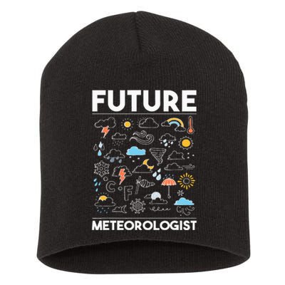 Future Meteorologist  Meteorology Weather Forecast Clouds Short Acrylic Beanie