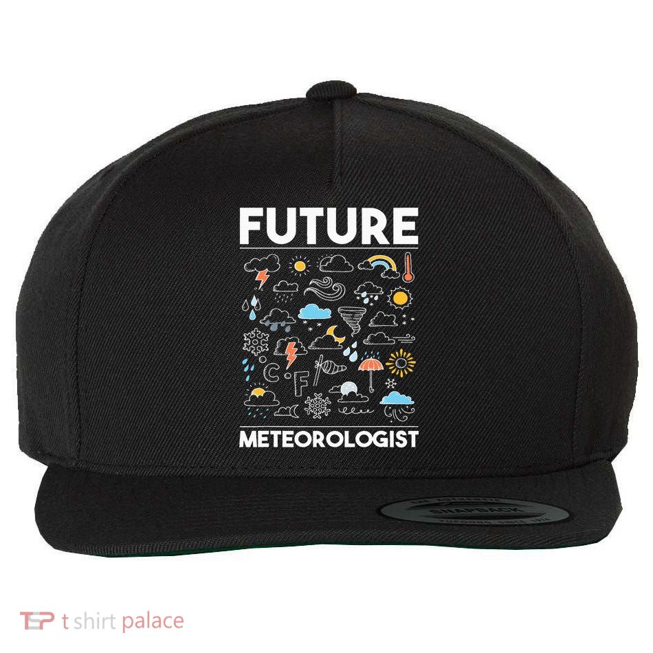 Future Meteorologist  Meteorology Weather Forecast Clouds Wool Snapback Cap