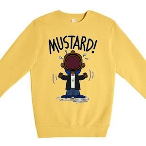 Funny Mustard Meme Lamar Tv Off Parody Humor Inappropriate Premium Crewneck Sweatshirt