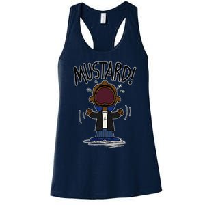 Funny Mustard Meme Lamar Tv Off Parody Humor Inappropriate Women's Racerback Tank