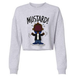 Funny Mustard Meme Lamar Tv Off Parody Humor Inappropriate Cropped Pullover Crew