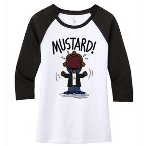 Funny Mustard Meme Lamar Tv Off Parody Humor Inappropriate Women's Tri-Blend 3/4-Sleeve Raglan Shirt