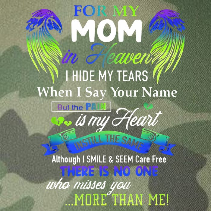 For My Mom In Heaven I Hide My Tears When I Say Your Name Legacy Tie Dye Trucker Hat