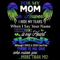 For My Mom In Heaven I Hide My Tears When I Say Your Name Apron
