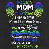For My Mom In Heaven I Hide My Tears When I Say Your Name Microfiber Hand Towel