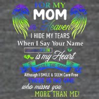 For My Mom In Heaven I Hide My Tears When I Say Your Name Button