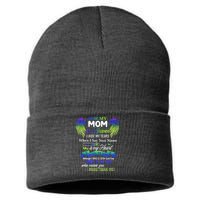 For My Mom In Heaven I Hide My Tears When I Say Your Name Sustainable Knit Beanie