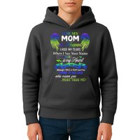 For My Mom In Heaven I Hide My Tears When I Say Your Name Kids Hoodie