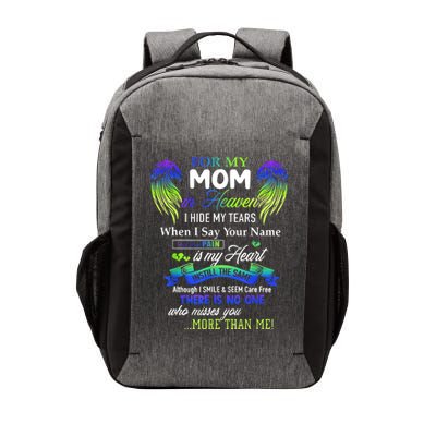 For My Mom In Heaven I Hide My Tears When I Say Your Name Vector Backpack