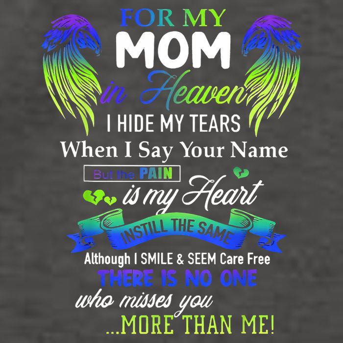 For My Mom In Heaven I Hide My Tears When I Say Your Name Vector Backpack
