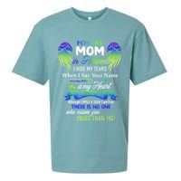 For My Mom In Heaven I Hide My Tears When I Say Your Name Sueded Cloud Jersey T-Shirt