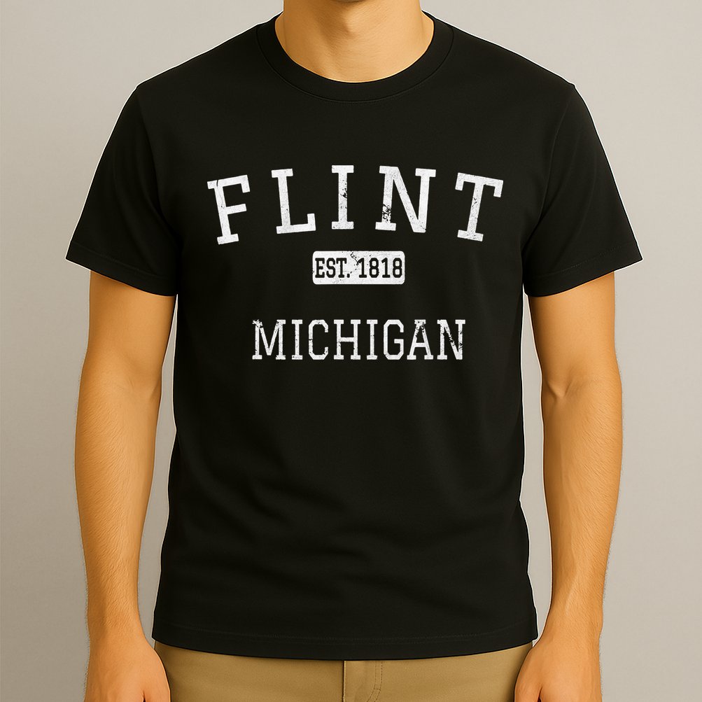 Flint Michigan MI Vintage stage athletic style T-Shirt