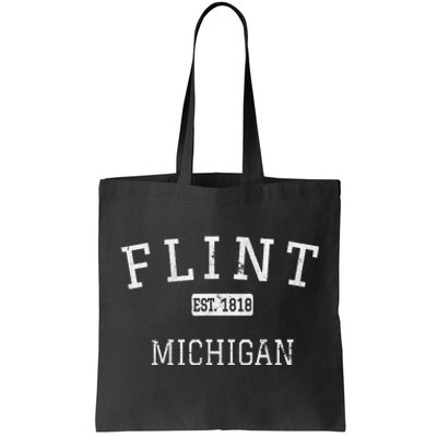 Flint Michigan MI Vintage stage athletic style Tote Bag