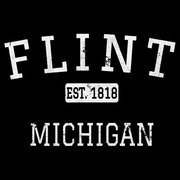 Flint Michigan MI Vintage stage athletic style Baby Bodysuit