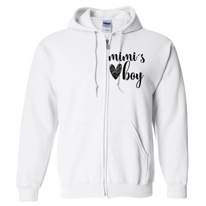 Funny Matching Mimi for Grandma White Mother's Day Full Zip Hoodie