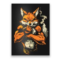 Fox Mean Muscular Fox Smoking Fox Cigar Fox Poster