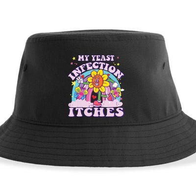 Funny Meme My Yeast Infection Itches Weird Humor Offensive Sustainable Bucket Hat