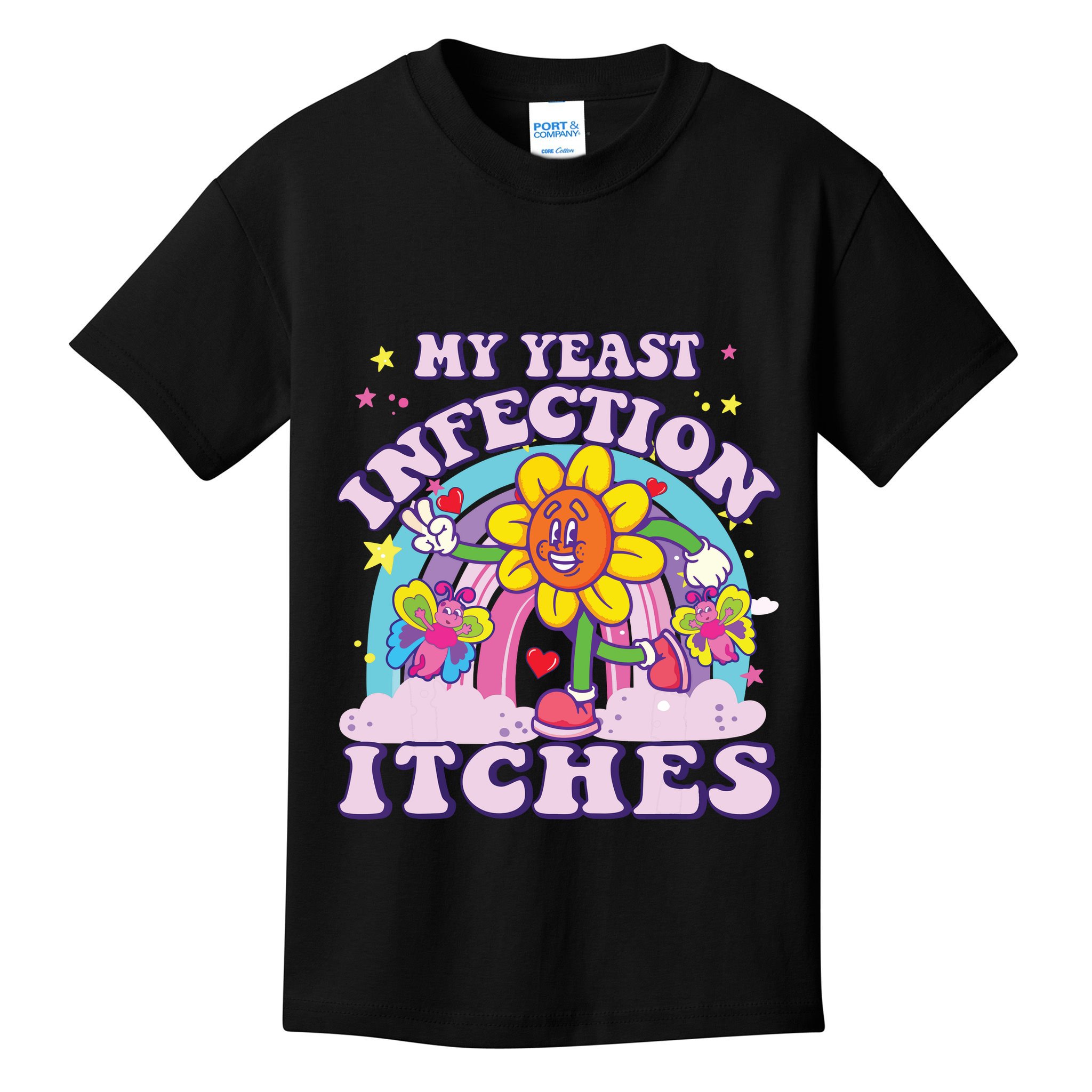 Funny Meme My Yeast Infection Itches Weird Humor Offensive Kids T-Shirt