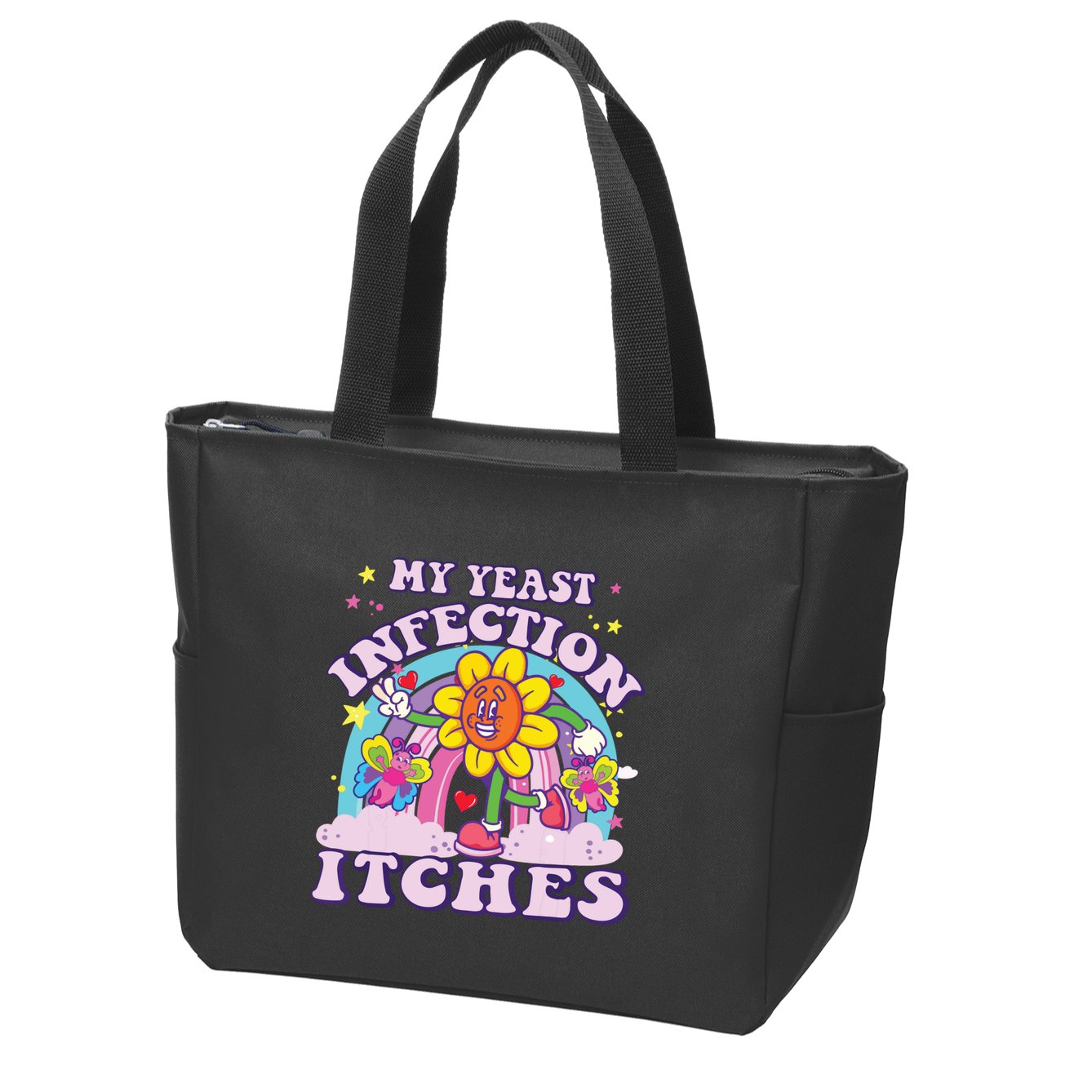 Funny Meme My Yeast Infection Itches Weird Humor Offensive Zip Tote Bag