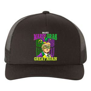 Funny Make Mardi Gras Great Again Funny Trump 2025 Usa Flag Yupoong Adult 5-Panel Trucker Hat