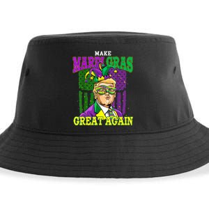 Funny Make Mardi Gras Great Again Funny Trump 2025 Usa Flag Sustainable Bucket Hat