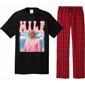 Funny Milf Man I Love Felons Trump President Supporters 2024 Pajama Set