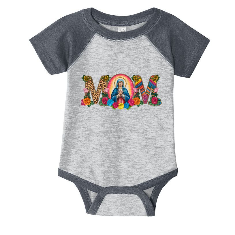Floral Mom Mother Mary Leopard Rainbow Pattern Infant Baby Jersey Bodysuit