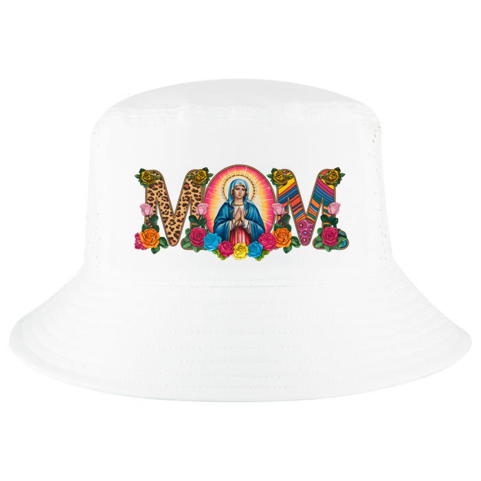 Floral Mom Mother Mary Leopard Rainbow Pattern Cool Comfort Performance Bucket Hat