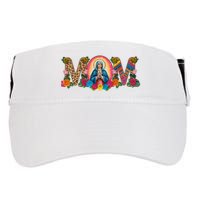 Floral Mom Mother Mary Leopard Rainbow Pattern Adult Drive Performance Visor