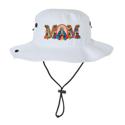 Floral Mom Mother Mary Leopard Rainbow Pattern Bucket Hat