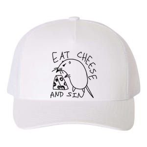 Funny Mouse Meme Eat Cheese And Sin Rat Gift Yupoong Adult 5-Panel Trucker Hat