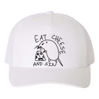 Funny Mouse Meme Eat Cheese And Sin Rat Gift Yupoong Adult 5-Panel Trucker Hat