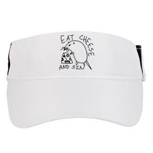 Funny Mouse Meme Eat Cheese And Sin Rat Gift Adult Drive Performance Visor