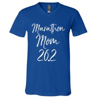 Funny Mother's Marathon Running Gift Marathon Mom 26 2 Gift V-Neck T-Shirt