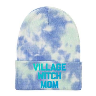 Funny Mom Meaningful Gift: Village Witch Mom Gift Funny Saying Mom Gift Tie Dye 12in Knit Beanie