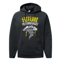 Future Meteorologist Meteorology Weatherman Performance Fleece Hoodie